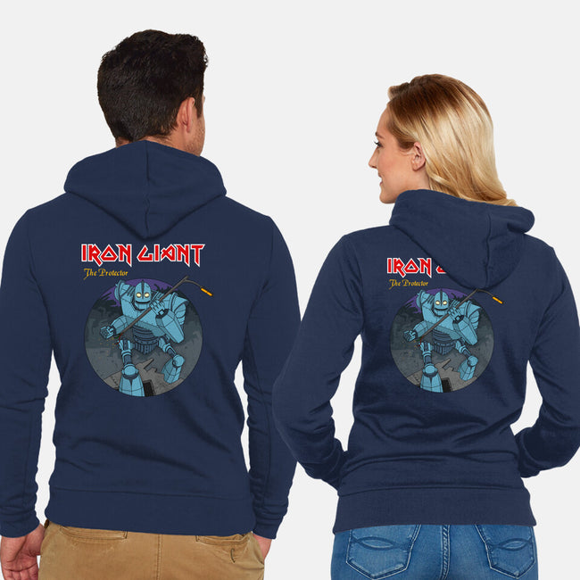 Iron Giant Protector-Unisex-Zip-Up-Sweatshirt-drbutler