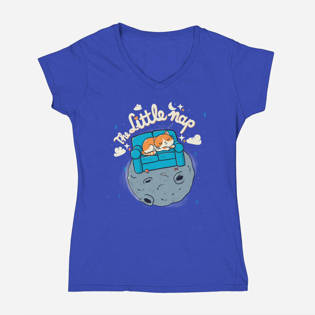 The Little Nap-Womens-V-Neck-Tee-Freecheese