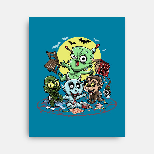 Monster Nursery-None-Stretched-Canvas-zascanauta