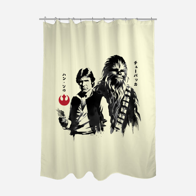 The Smugglers Sumi-e-None-Polyester-Shower Curtain-DrMonekers