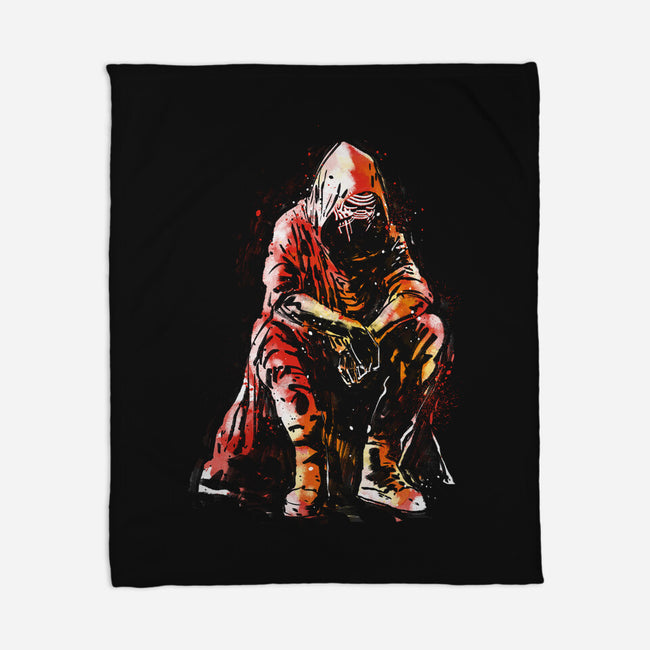 Sad Kylo-None-Fleece-Blanket-kharmazero