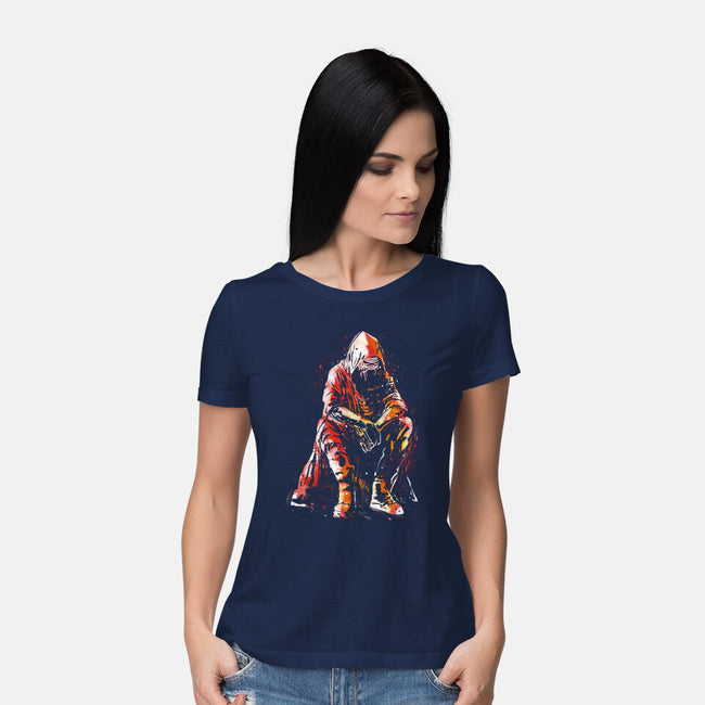 Sad Kylo-Womens-Basic-Tee-kharmazero