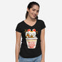 Lucky Magic Noodles-Womens-V-Neck-Tee-ppmid