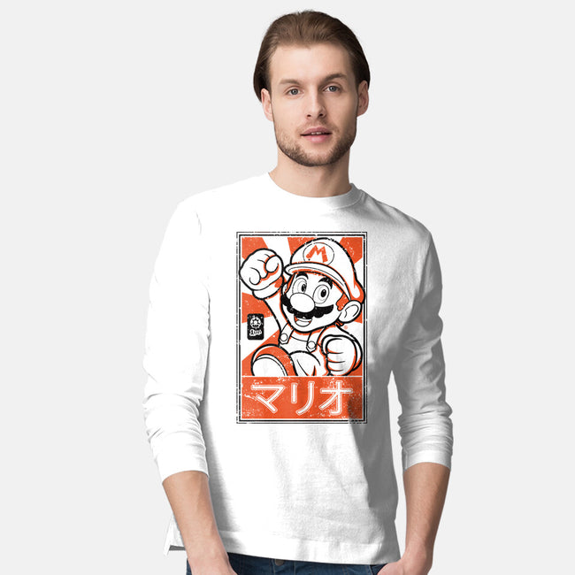 Mario Japan-Mens-Long Sleeved-Tee-FernandoSala