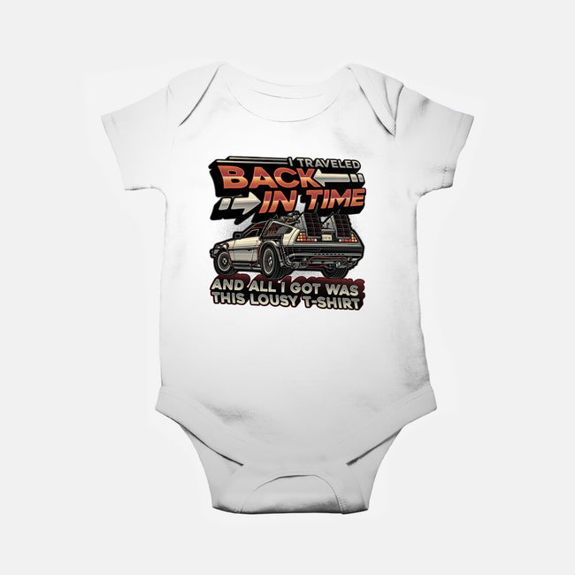 Let's Travel Back In Time-Baby-Basic-Onesie-glitchygorilla