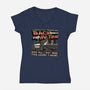 Let's Travel Back In Time-Womens-V-Neck-Tee-glitchygorilla