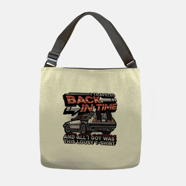 Let's Travel Back In Time-None-Adjustable Tote-Bag-glitchygorilla