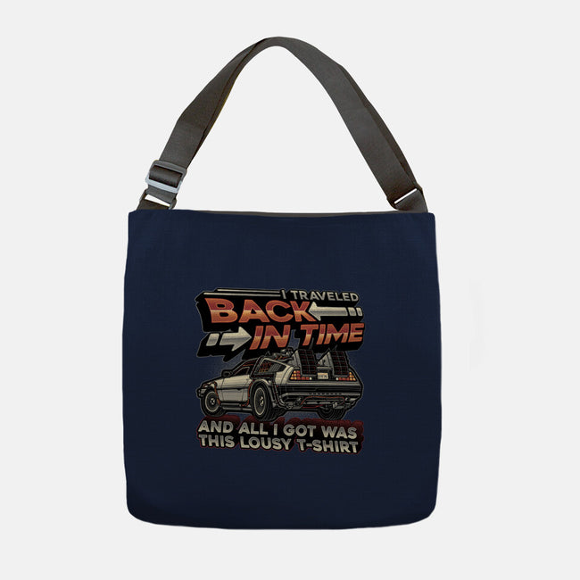 Let's Travel Back In Time-None-Adjustable Tote-Bag-glitchygorilla