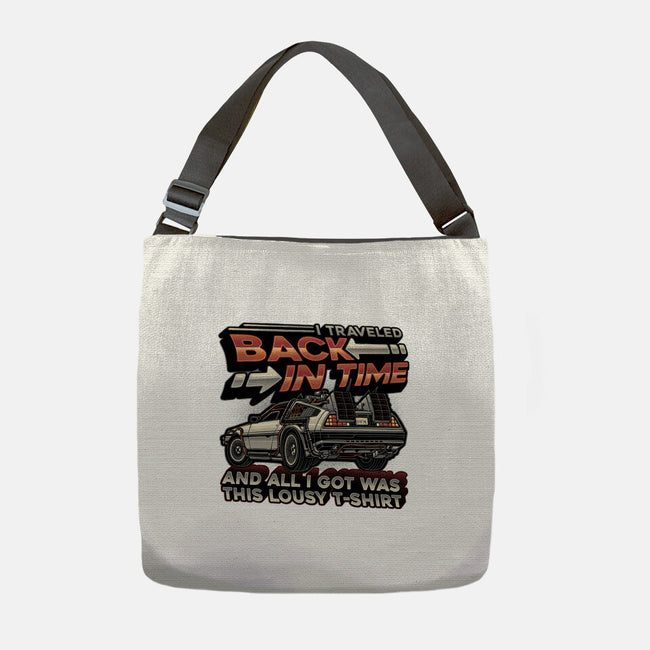 Let's Travel Back In Time-None-Adjustable Tote-Bag-glitchygorilla