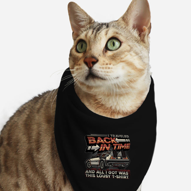 Let's Travel Back In Time-Cat-Bandana-Pet Collar-glitchygorilla