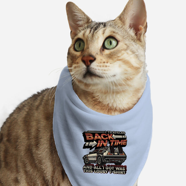 Let's Travel Back In Time-Cat-Bandana-Pet Collar-glitchygorilla