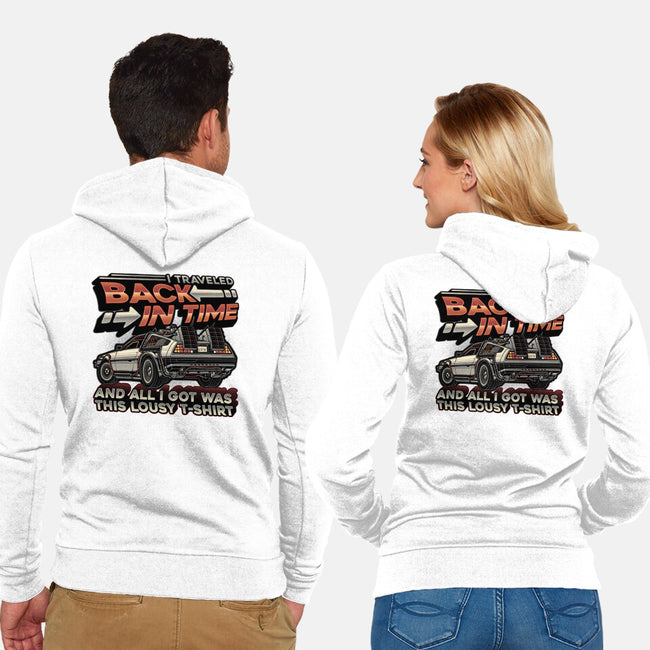 Let's Travel Back In Time-Unisex-Zip-Up-Sweatshirt-glitchygorilla