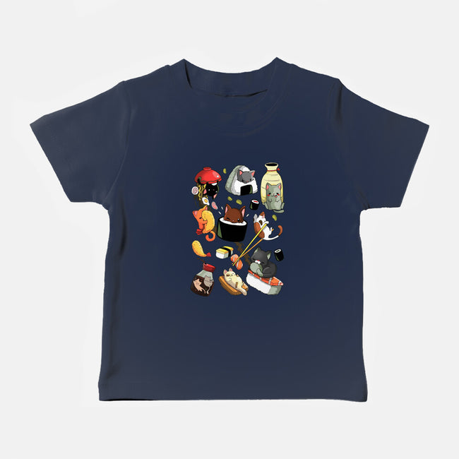 Sushi Cats-Baby-Basic-Tee-Vallina84