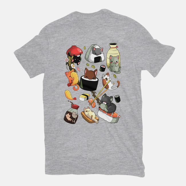 Sushi Cats-Womens-Basic-Tee-Vallina84