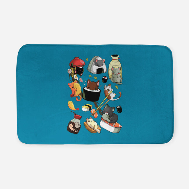 Sushi Cats-None-Memory Foam-Bath Mat-Vallina84