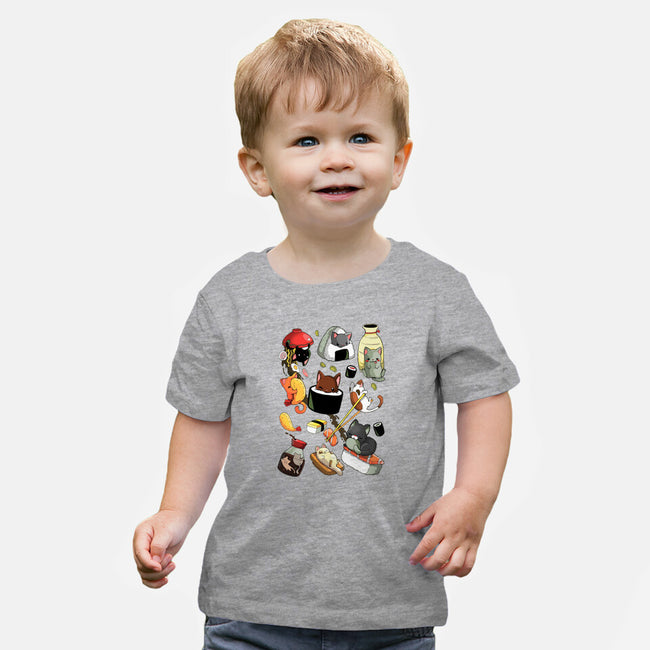 Sushi Cats-Baby-Basic-Tee-Vallina84