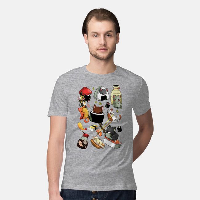 Sushi Cats-Mens-Premium-Tee-Vallina84