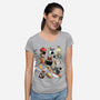 Sushi Cats-Womens-V-Neck-Tee-Vallina84