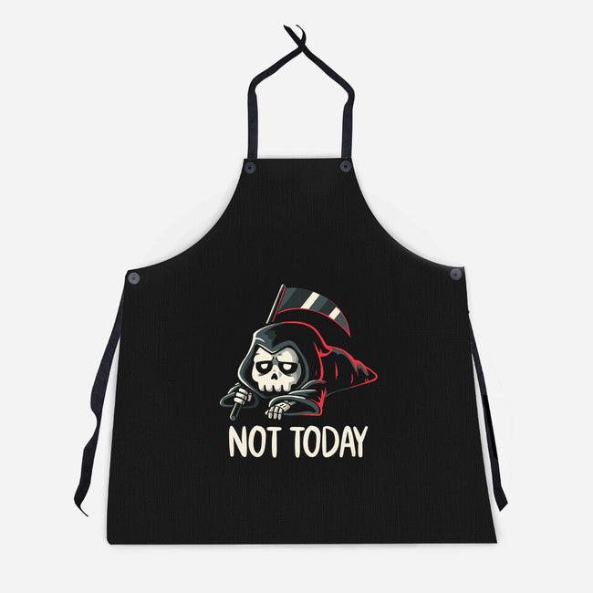 Not Today Death-Unisex-Kitchen-Apron-koalastudio