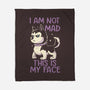 I Am Not Mad This Is My Face-None-Fleece-Blanket-koalastudio