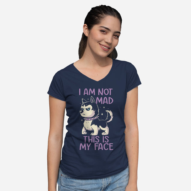 I Am Not Mad This Is My Face-Womens-V-Neck-Tee-koalastudio