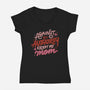 Against All Authority Except My Mom-Womens-V-Neck-Tee-tobefonseca