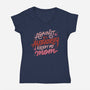 Against All Authority Except My Mom-Womens-V-Neck-Tee-tobefonseca