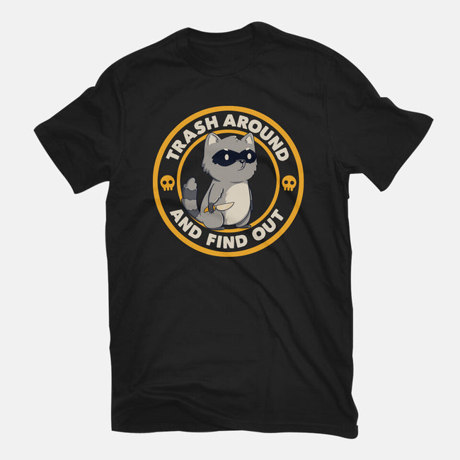 Trash Around Raccoon-Womens-Fitted-Tee-tobefonseca