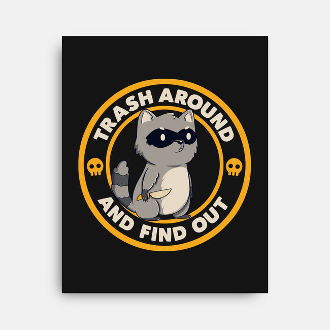 Trash Around Raccoon-None-Stretched-Canvas-tobefonseca