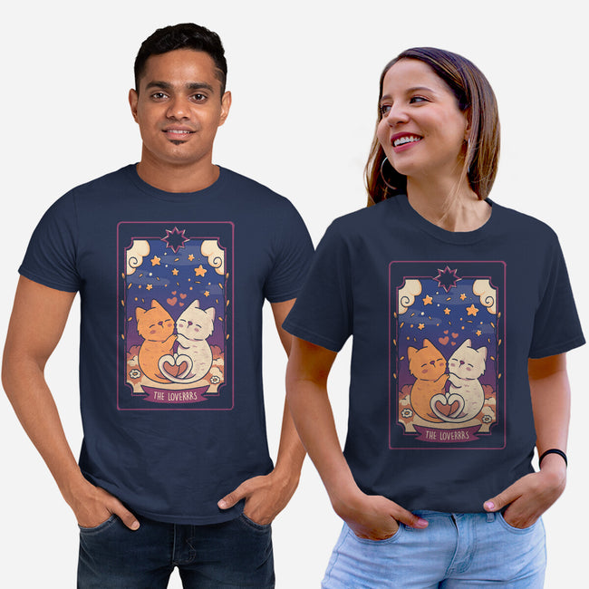 The Lovers Cat Tarot-Unisex-Basic-Tee-tobefonseca