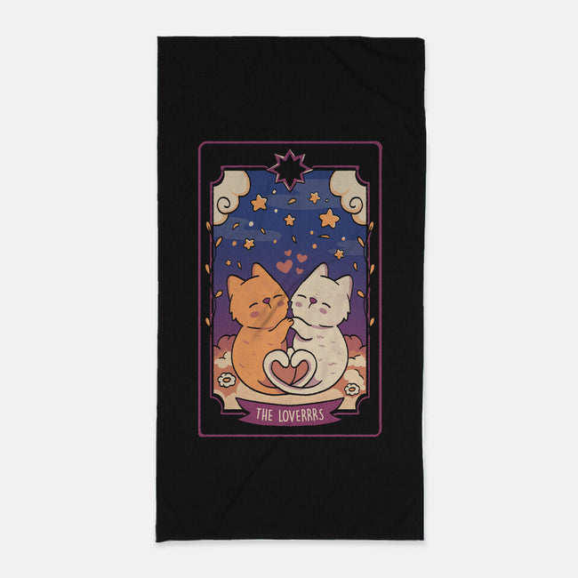 The Lovers Cat Tarot-None-Beach-Towel-tobefonseca