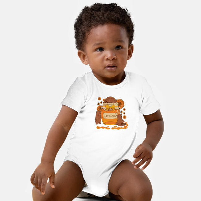 Sweet And Wild Bear-Baby-Basic-Onesie-tobefonseca