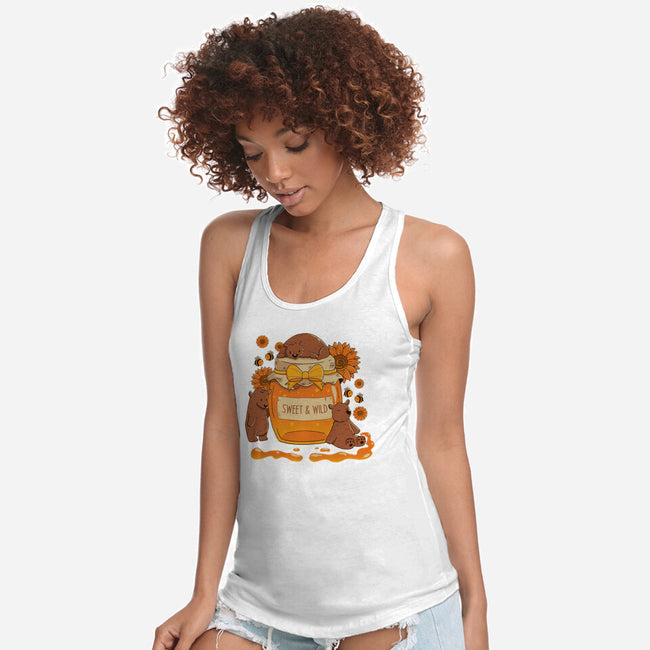 Sweet And Wild Bear-Womens-Racerback-Tank-tobefonseca