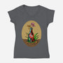 Nuke Flowers-Womens-V-Neck-Tee-nickzzarto