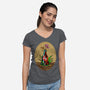 Nuke Flowers-Womens-V-Neck-Tee-nickzzarto