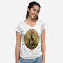 Nuke Flowers-Womens-V-Neck-Tee-nickzzarto