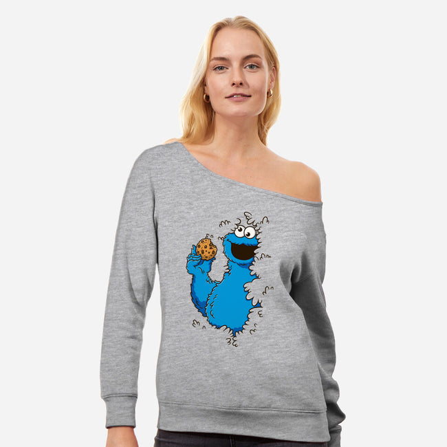 Cookie Bush-Womens-Off Shoulder-Sweatshirt-Barbadifuoco