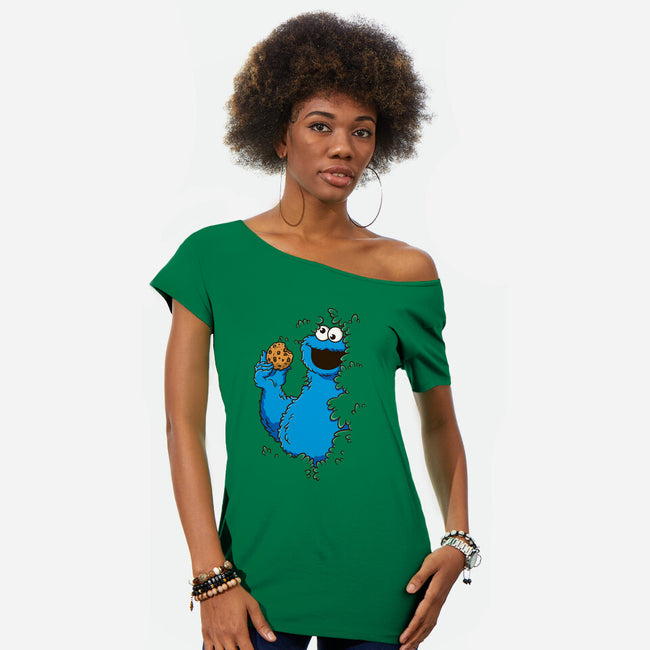 Cookie Bush-Womens-Off Shoulder-Tee-Barbadifuoco