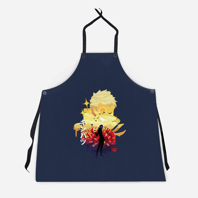 Skull Sunset-Unisex-Kitchen-Apron-dandingeroz