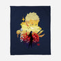 Skull Sunset-None-Fleece-Blanket-dandingeroz