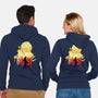 Skull Sunset-Unisex-Zip-Up-Sweatshirt-dandingeroz