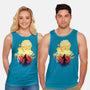 Skull Sunset-Unisex-Basic-Tank-dandingeroz