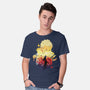 Skull Sunset-Mens-Basic-Tee-dandingeroz