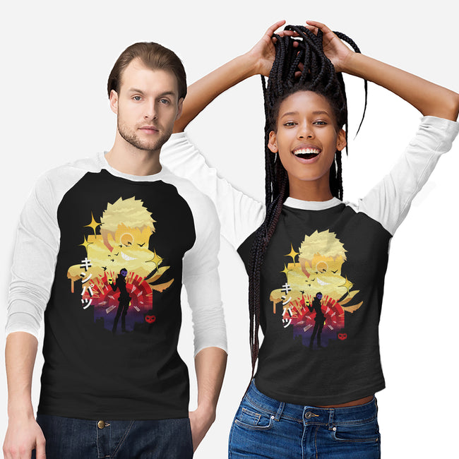 Skull Sunset-Unisex-Baseball-Tee-dandingeroz