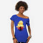 Skull Sunset-Womens-Off Shoulder-Tee-dandingeroz