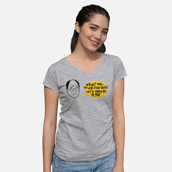 The Jerk Store Called-Womens-V-Neck-Tee-nathanielf