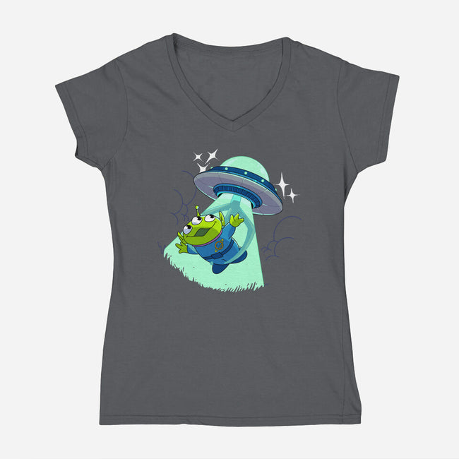 THE CLAW-Womens-V-Neck-Tee-mmandy