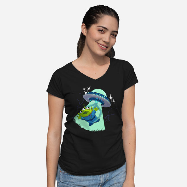 THE CLAW-Womens-V-Neck-Tee-mmandy