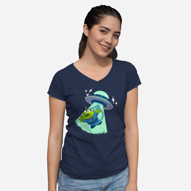 THE CLAW-Womens-V-Neck-Tee-mmandy