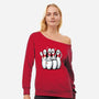 Panic At The Bowling Alley-Womens-Off Shoulder-Sweatshirt-GoshWow